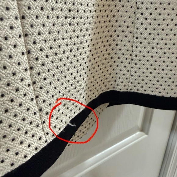 Escada Margaretha Ley Silk Wool Polka Dot Blazer Black Trim Old Money Chic EU 36 - Picture 17 of 17